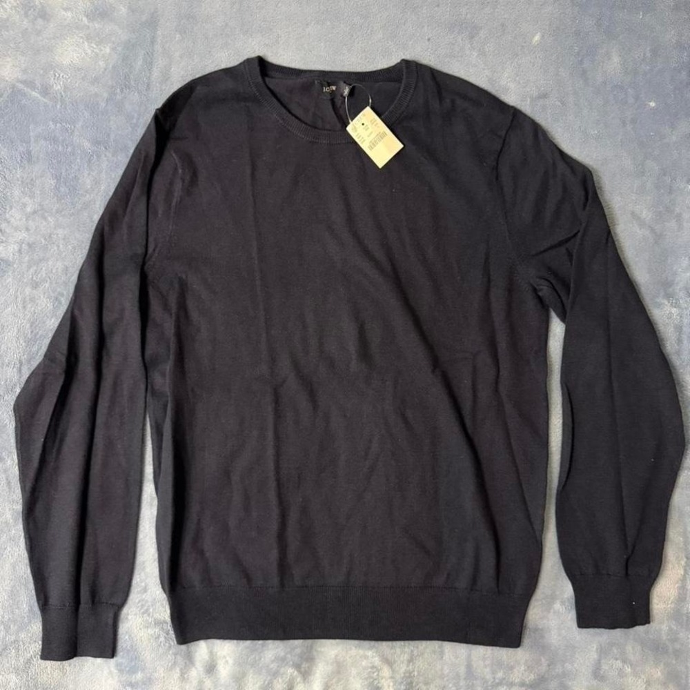 J.crew dark blue  long sleeve crew neck sweater men size L